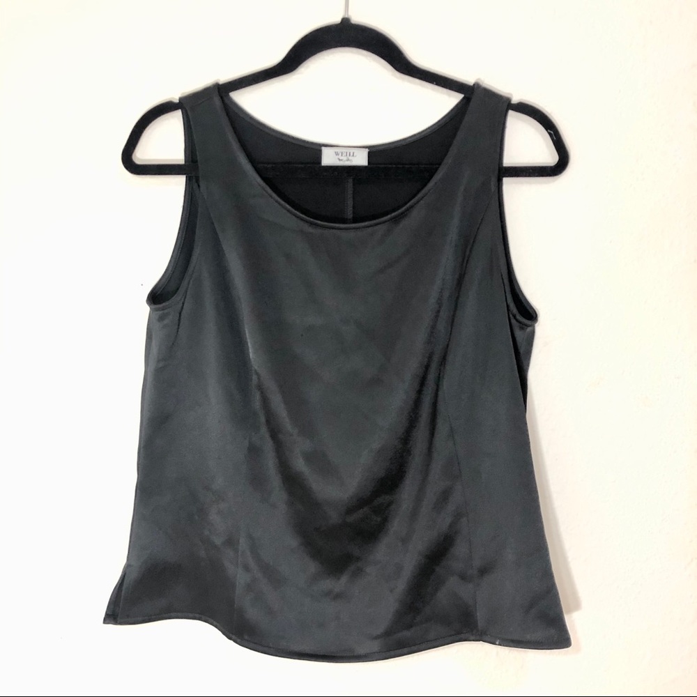 Weill Womens Black Sleeveless Top | Size 10